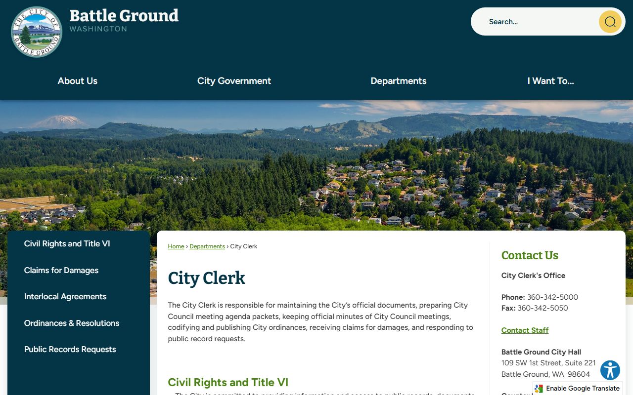 Battle Ground Residents Directory