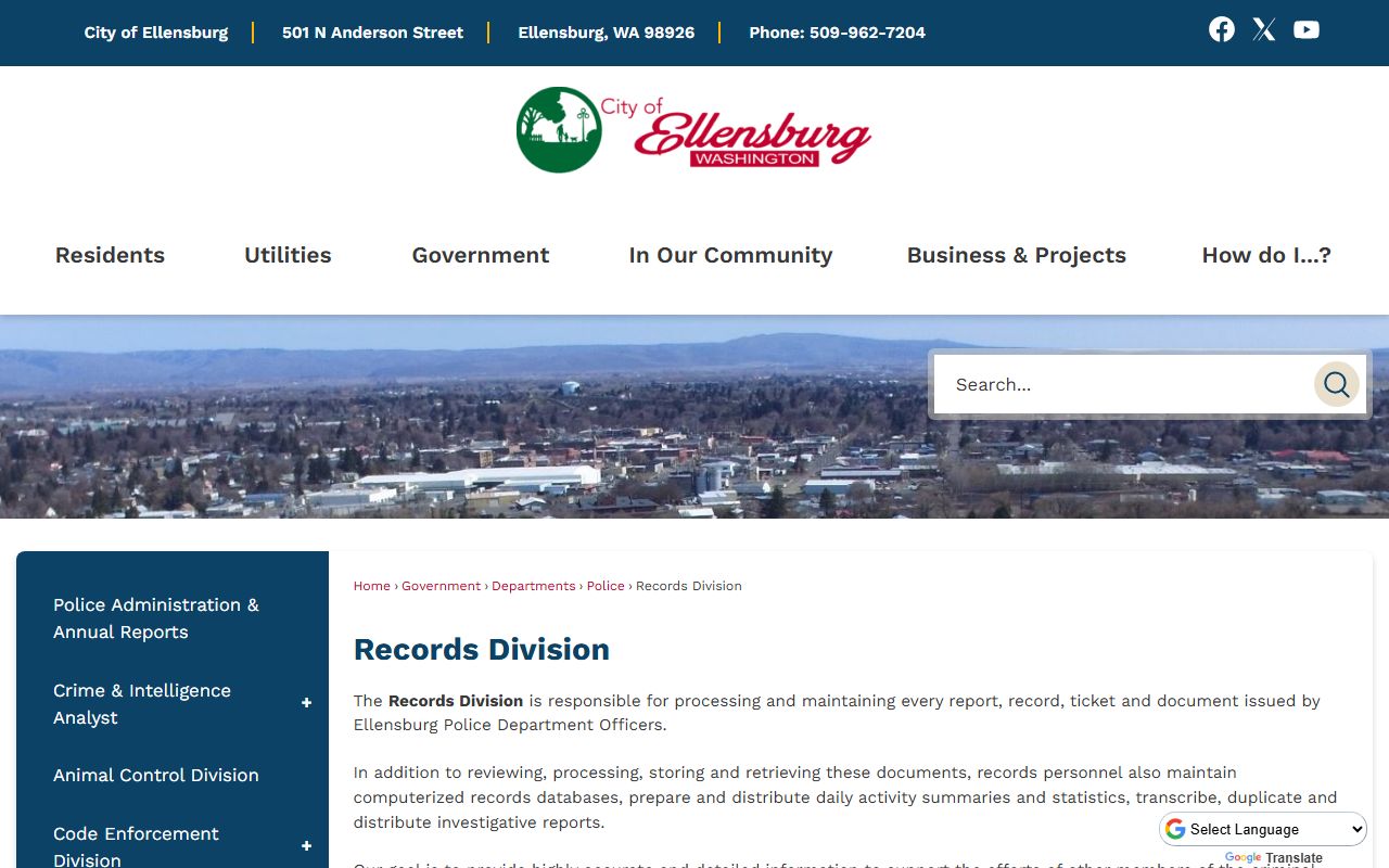 Ellensburg Residents Directory