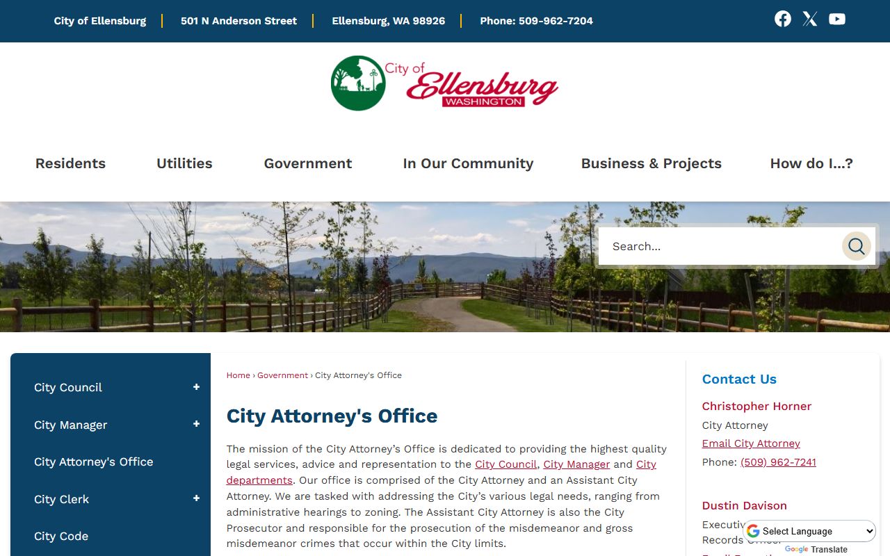 Ellensburg Residents Directory