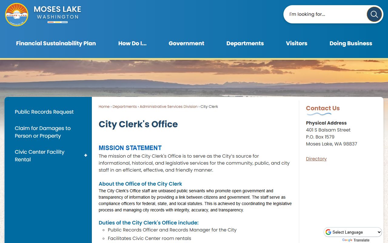 Moses Lake Residents Directory