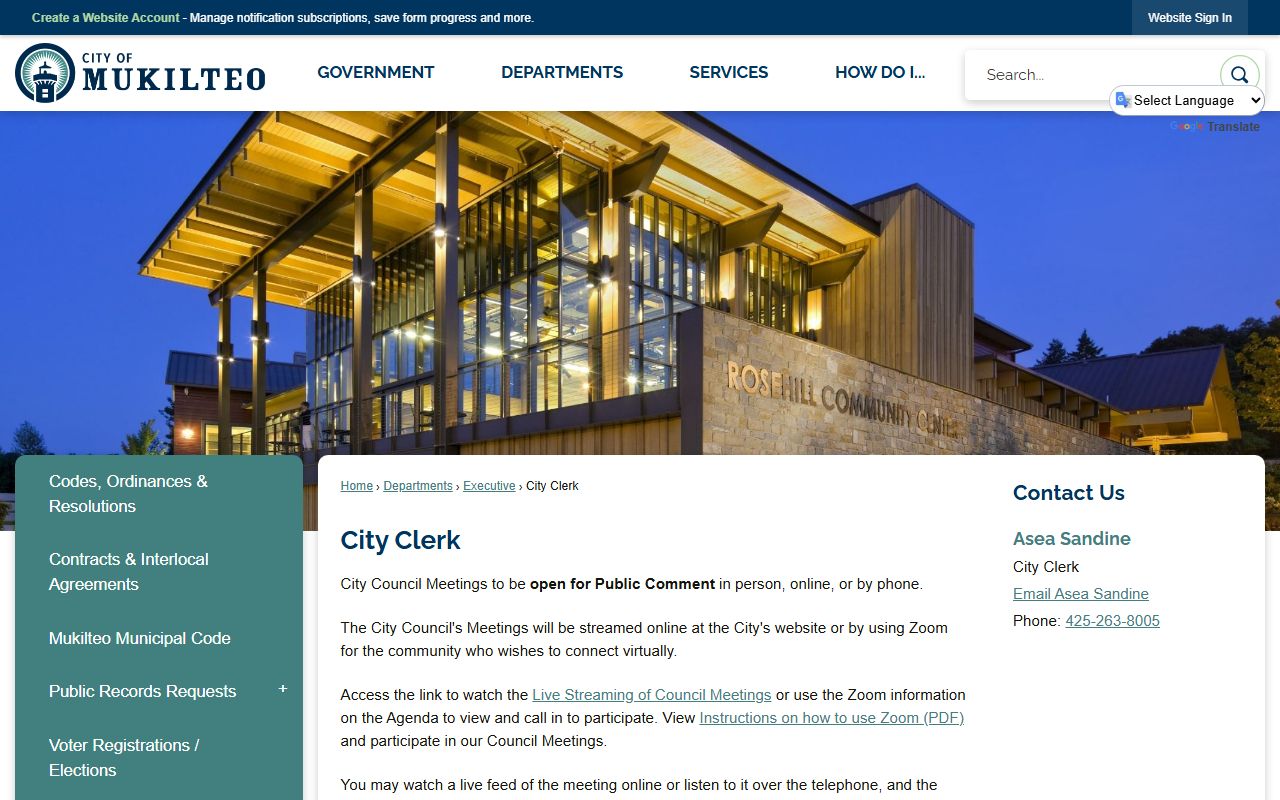 Mukilteo Residents Directory