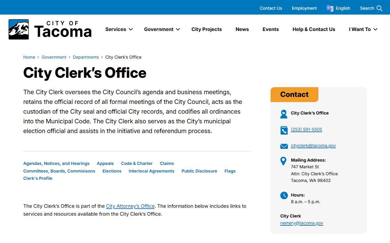 Tacoma Residents Directory