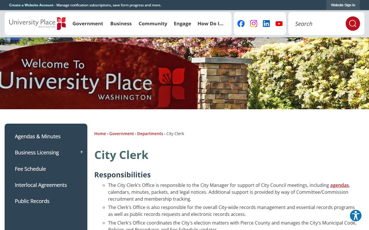 University Place Residents Directory