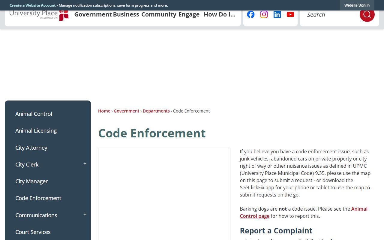 University Place Residents Directory