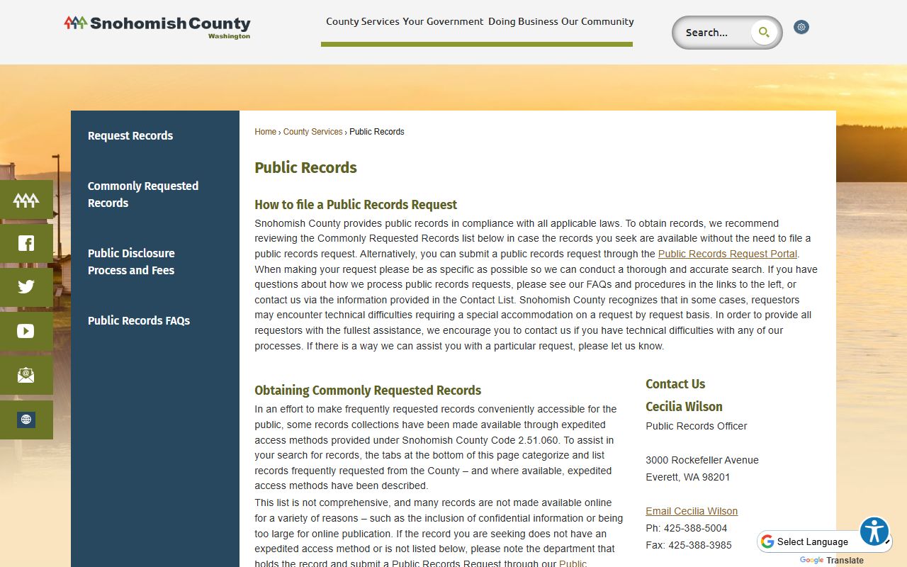 Snohomish County Residents Directory