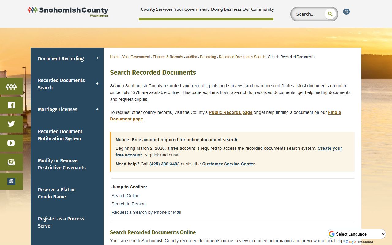 Snohomish County Residents Directory