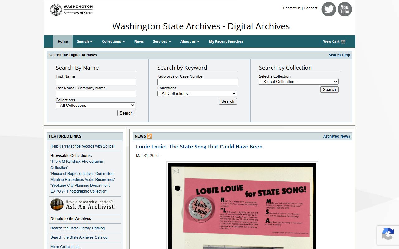 Washington Residents Directory digital archives
